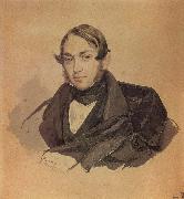 Portrait of Sergei Sobolevsky, Karl Briullov